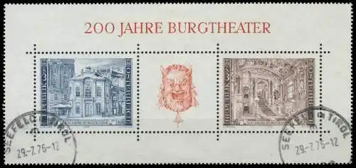 ÖSTERREICH BLOCK KLEINBOGEN Block 3 gestempelt 2EE402