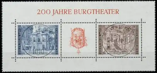 ÖSTERREICH BLOCK KLEINBOGEN Block 3 gestempelt 2EE40E