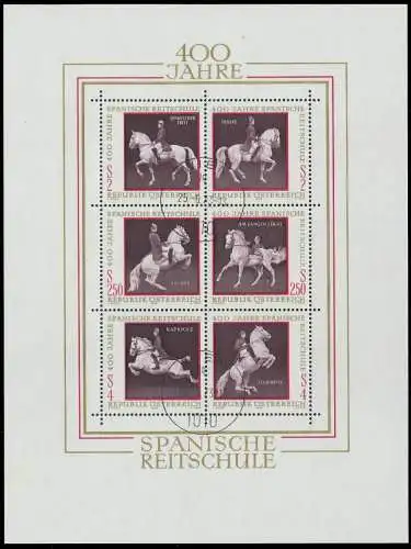 ÖSTERREICH BLOCK KLEINBOGEN Block 2 gestempelt 2EE442