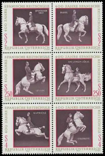 ÖSTERREICH 1972 Block 2 6B postfrisch 6er-BLOCK SE079B2