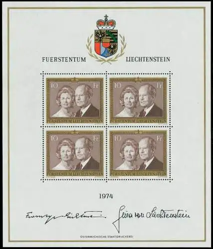 LIECHTENSTEIN BLOCK KLEINBOGEN Nr 614I postfrisch KLEIN 2EE48E
