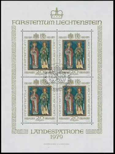 LIECHTENSTEIN BLOCK KLEINBOGEN Nr 734 ESST KLEI 2EE496