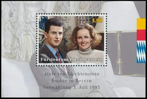 LIECHTENSTEIN BLOCK KLEINBOGEN Block 15 postfrisch SE07A1A