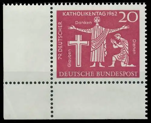 BRD BUND 1962 Nr 381 postfrisch ECKE-ULI 2F35A6