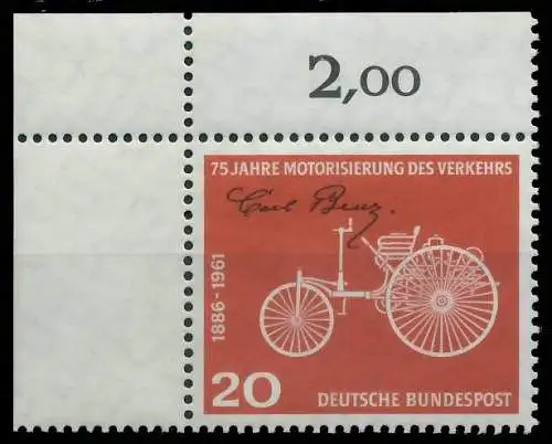 BRD BUND 1961 Nr 364 postfrisch ECKE-OLI 2F3692