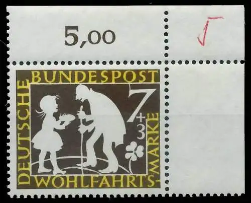 BRD BUND 1959 Nr 322 postfrisch ECKE-ORE 2F36F6