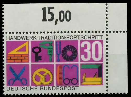BRD BUND 1968 Nr 553 postfrisch ECKE-ORE 2F3772