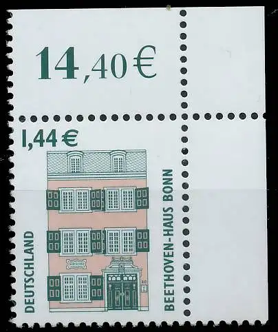 BRD BUND DS SEHENSWÜRDIGKEITEN Nr 2306I postfrisch ECKE 2FF4F6