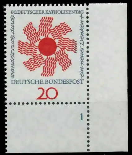 BRD BUND 1964 Nr 444 postfrisch FORMNUMMER 1 307F3E