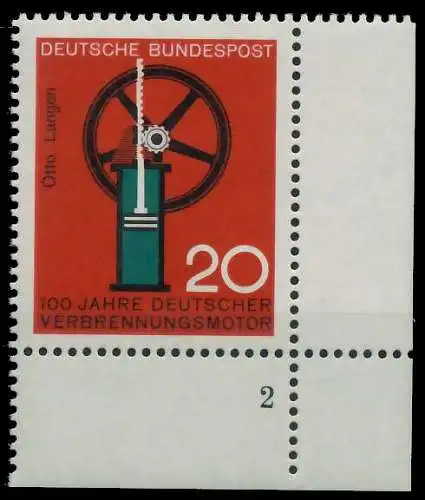 BRD BUND 1964 Nr 442 postfrisch FORMNUMMER 2 307F86