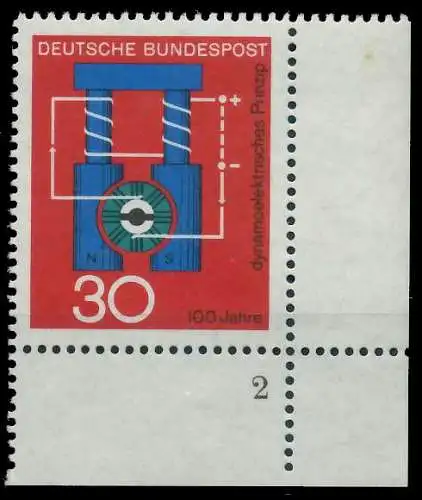 BRD BUND 1966 Nr 522 postfrisch FORMNUMMER 2 30DD12