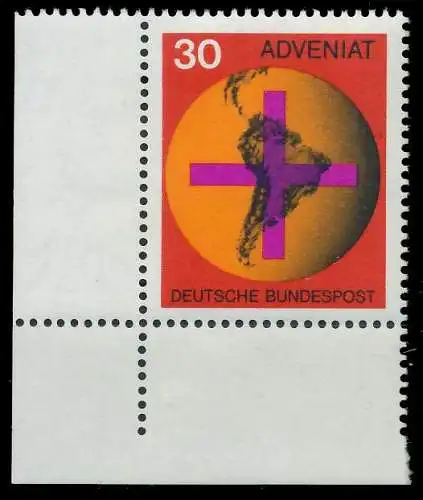 BRD BUND 1967 Nr 545 postfrisch ECKE-ULI 30DE06
