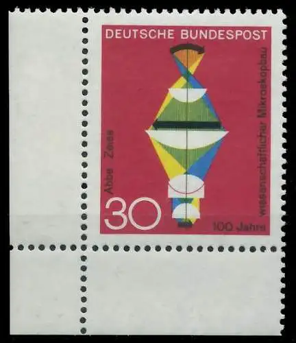 BRD BUND 1968 Nr 548 postfrisch ECKE-ULI 30FDF6
