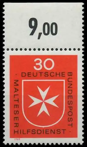 BRD BUND 1969 Nr 600 postfrisch ORA 30FFFA