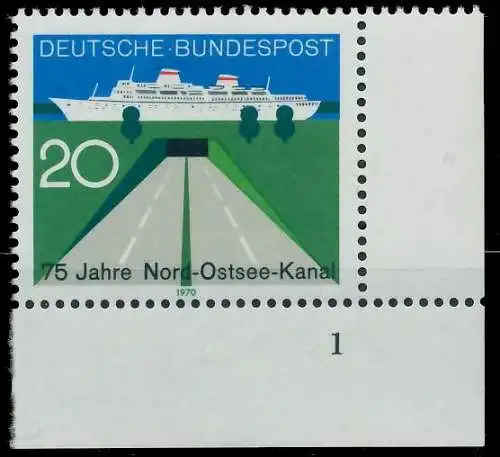 BRD BUND 1970 Nr 628 postfrisch FORMNUMMER 1 31011E