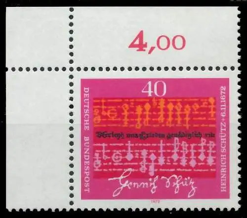 BRD BUND 1972 Nr 741 postfrisch ECKE-OLI 3102DE