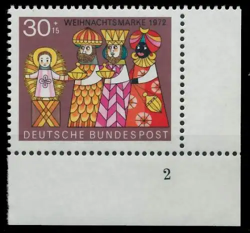 BRD BUND 1972 Nr 749 postfrisch FORMNUMMER 2 31033A