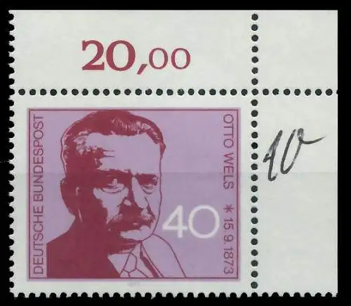 BRD BUND 1973 Nr 780 postfrisch ECKE-ORE 310402