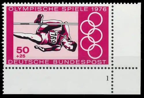 BRD BUND 1976 Nr 887 postfrisch FORMNUMMER 1 SE3490A