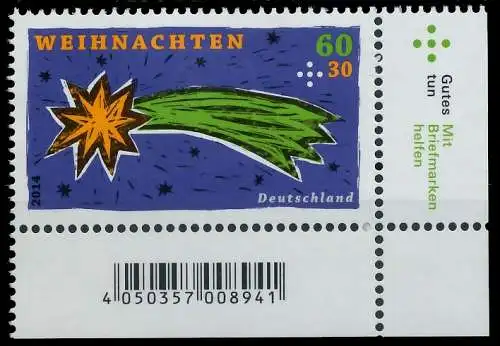 BRD BUND 2014 Nr 3108 postfrisch ECKE-URE 3187CA