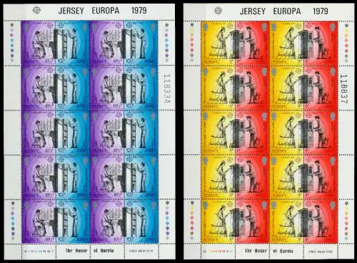 JERSEY Nr 192A 193A KB-194C 195C KB postfrisch S002516