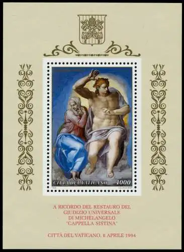 VATIKAN Block 14 postfrisch S006146