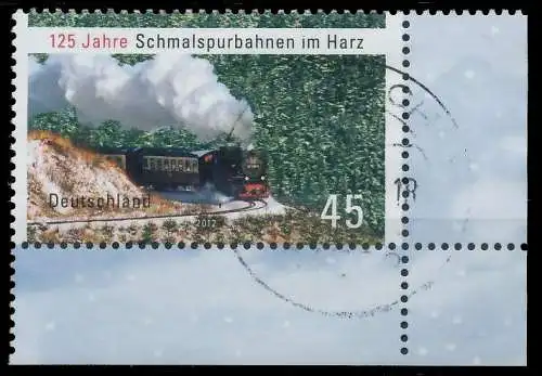 BRD BUND 2012 Nr 2910 zentrisch gestempelt ECKE-URE 325D66