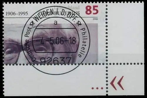 BRD BUND 2006 Nr 2538 zentrisch gestempelt ECKE-URE 34A7E2