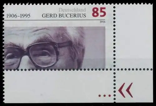 BRD BUND 2006 Nr 2538 postfrisch ECKE-URE 34A7DE