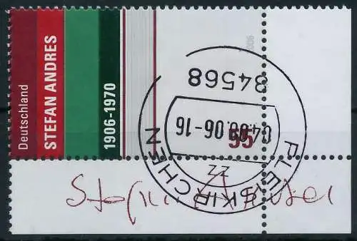 BRD BUND 2006 Nr 2545 zentrisch gestempelt ECKE-URE 34A7FA