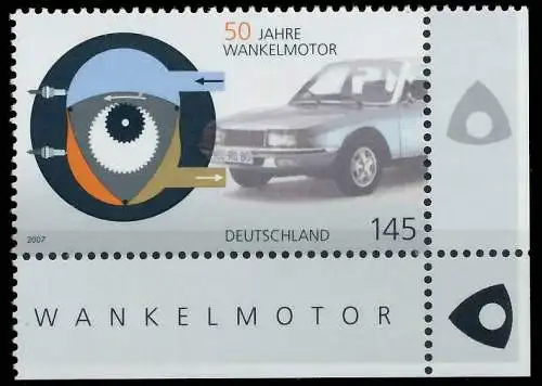 BRD BUND 2007 Nr 2582 postfrisch ECKE-URE 34AB66