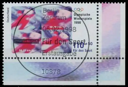 BRD BUND 1998 Nr 1969 ESST ECKE-URE 34AD86