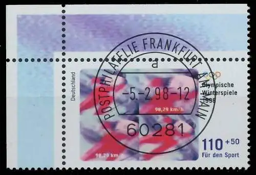 BRD BUND 1998 Nr 1969 zentrisch gestempelt ECKE-OLI 34AD7E