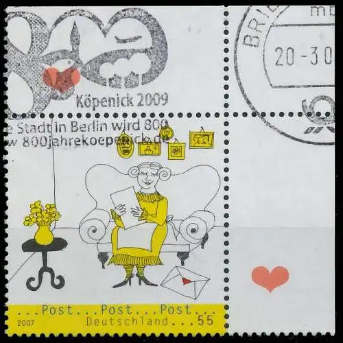 BRD BUND 2007 Nr 2621 gestempelt ECKE-ORE 3603D6