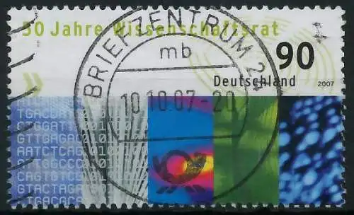 BRD BUND 2007 Nr 2622 zentrisch gestempelt 3603E6