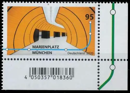 BRD BUND 2020 Nr 3538 postfrisch ECKE-URE SED3496