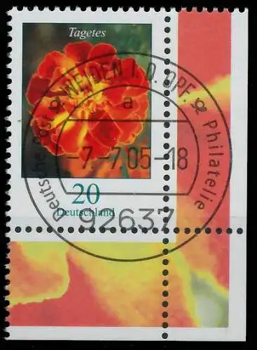 BRD BUND DS BLUMEN Nr 2471A zentrisch gestempelt ECKE-URE 393C12