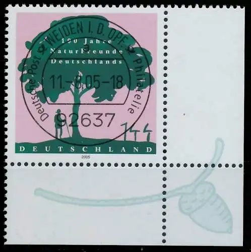 BRD BUND 2005 Nr 2483 zentrisch gestempelt ECKE-URE 393C7A