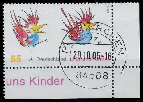 BRD BUND 2005 Nr 2486 zentrisch gestempelt ECKE-URE 393D1A