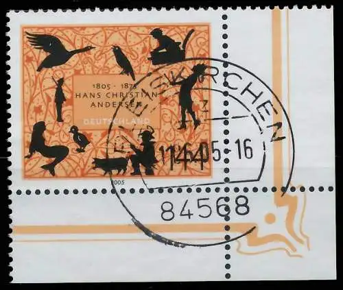 BRD BUND 2005 Nr 2453 zentrisch gestempelt ECKE-URE 393D52