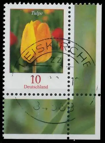 BRD BUND DS BLUMEN Nr 2484A zentrisch gestempelt ECKE-URE 397D96
