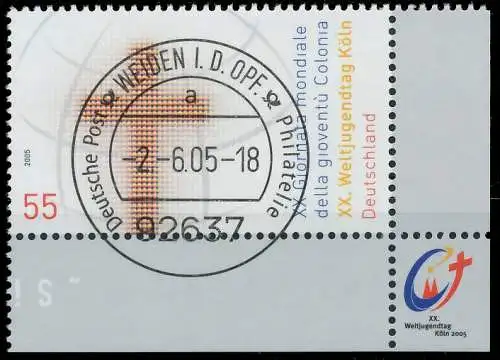 BRD BUND 2005 Nr 2469 zentrisch gestempelt ECKE-URE 397DBE