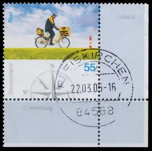 BRD BUND 2005 Nr 2447 zentrisch gestempelt ECKE-URE 397F12