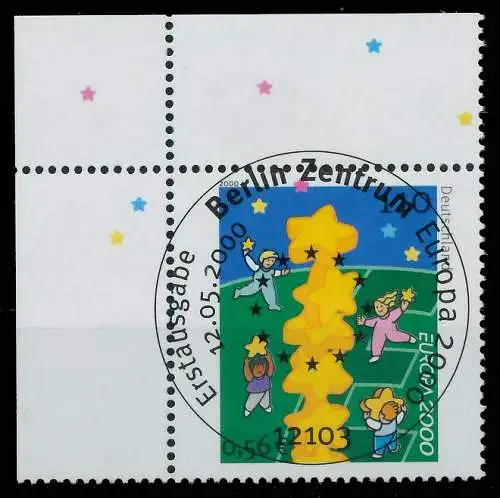 BRD BUND 2000 Nr 2113 ESST zentrisch gestempelt ECKE-OLI 3A3ED2