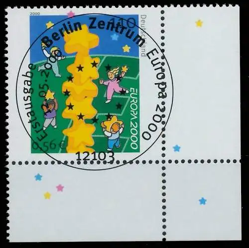 BRD BUND 2000 Nr 2113 ESST zentrisch gestempelt ECKE-URE 3A3ED6