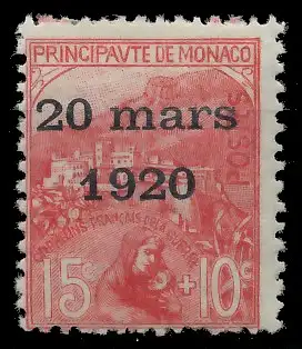 MONACO 1920 Nr 39 ungebraucht 3AD752
