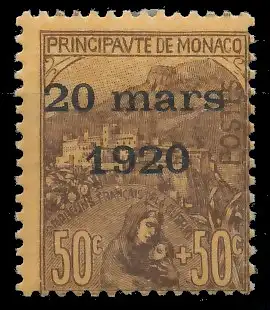 MONACO 1920 Nr 41 ungebraucht 3AD75A