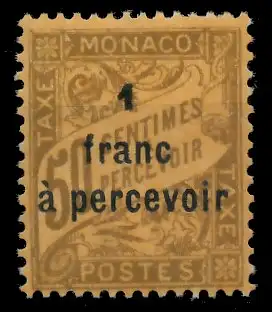 MONACO PORTOMARKEN Nr 13 ungebraucht 3BA492