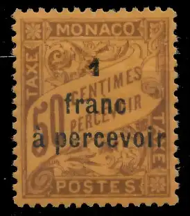 MONACO PORTOMARKEN Nr 13 ungebraucht 3BA496