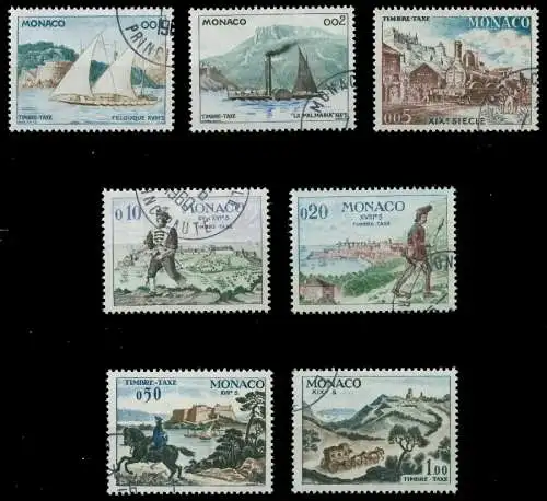 MONACO PORTOMARKEN Nr 59-65 gestempelt 3BA4FE